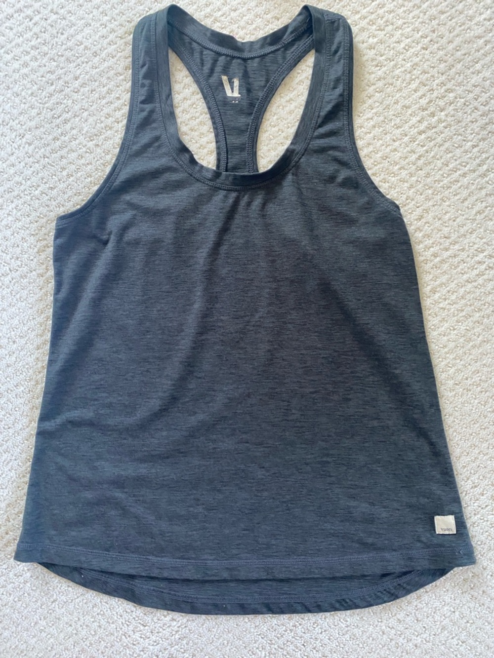 Vuori Women's Racerback Tank Top - Charcoal, size M